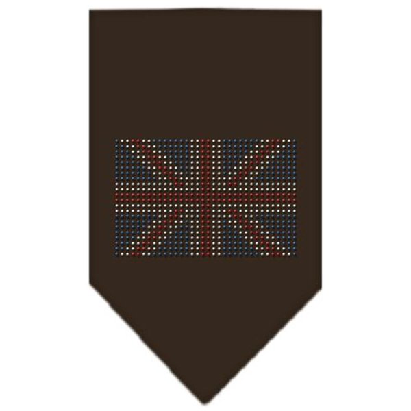 Unconditional Love British Flag Rhinestone Bandana Cocoa Large UN916284